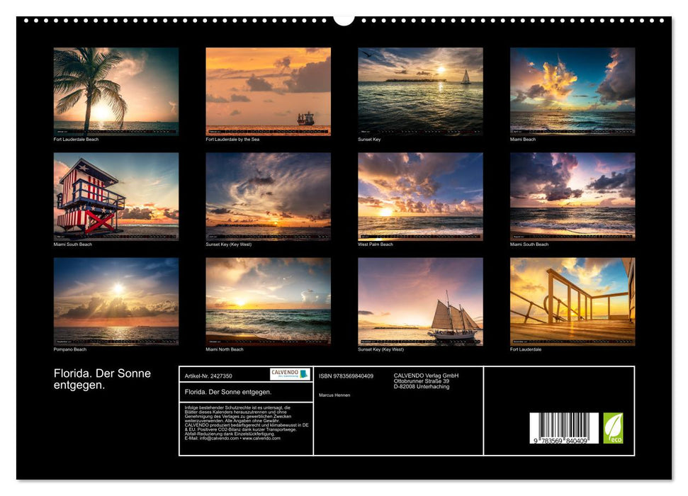 Florida. Der Sonne entgegen. (CALVENDO Premium Wandkalender 2027)