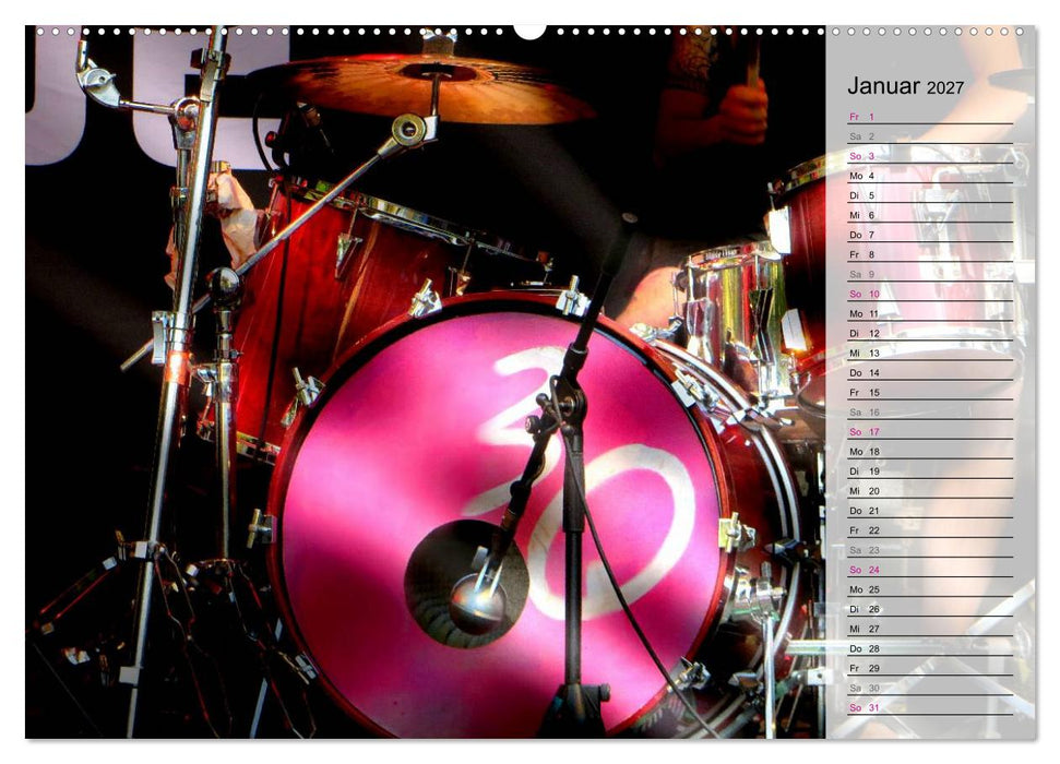 Schlagzeug onstage (CALVENDO Wandkalender 2027)