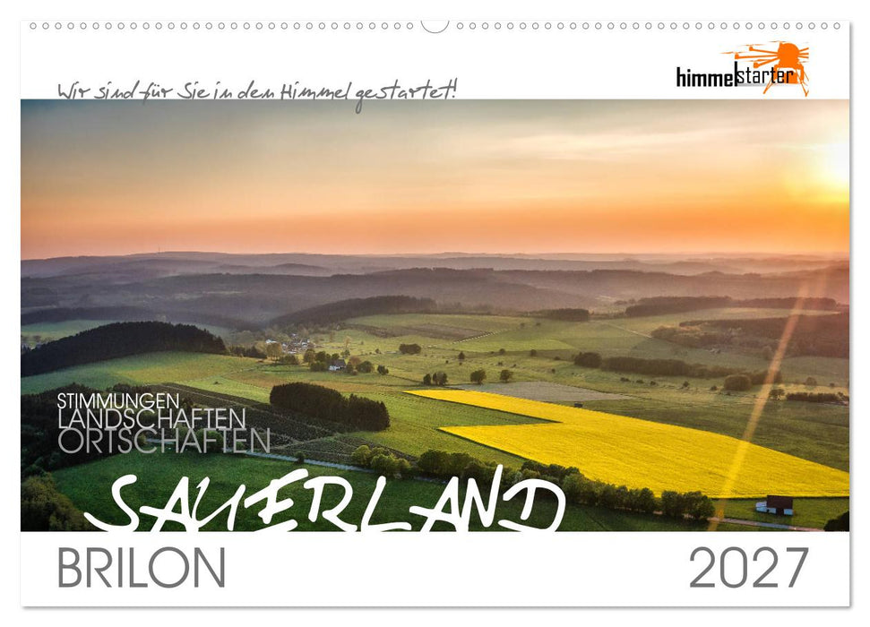 Das Sauerland bei Brilon aus der Vogelperspektive (CALVENDO Wandkalender 2027)