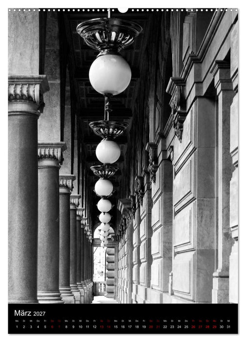 Prag - Die goldene Stadt in monochrom (CALVENDO Premium Wandkalender 2027)