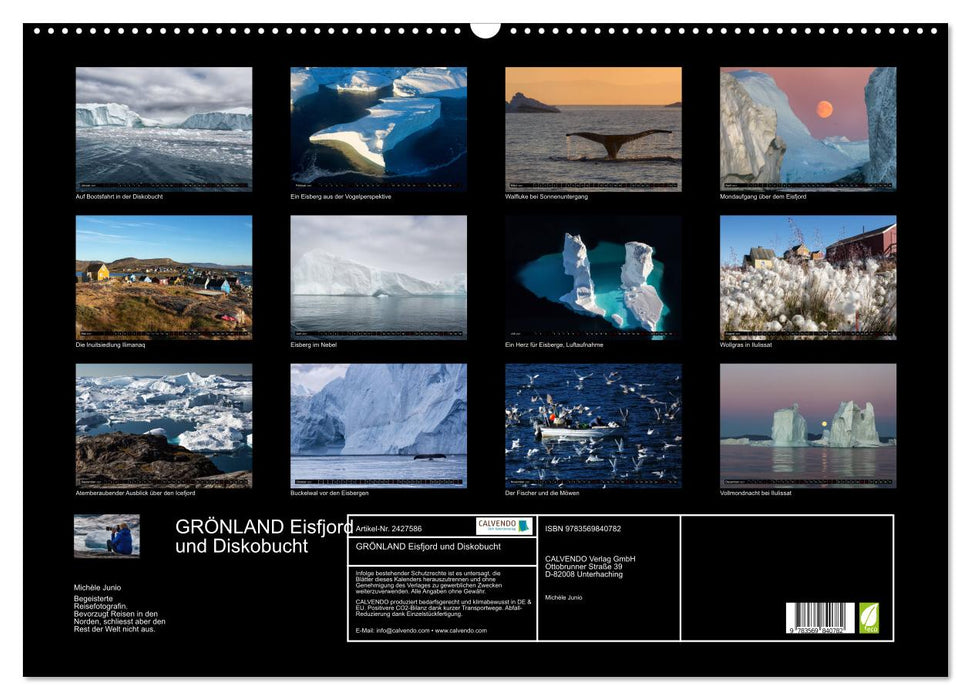 GRÖNLAND Eisfjord und Diskobucht (CALVENDO Wandkalender 2027)