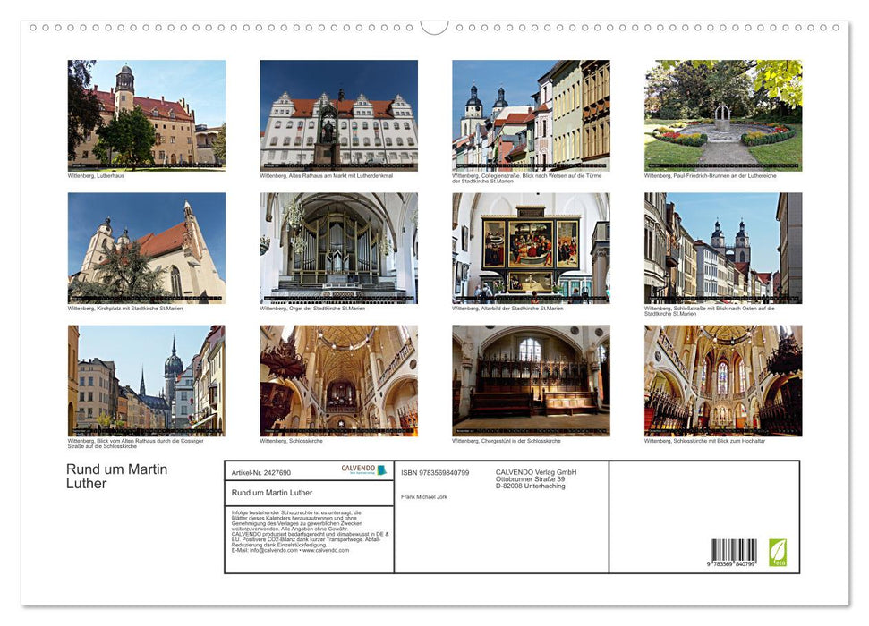 Rund um Martin Luther (CALVENDO Wandkalender 2027)