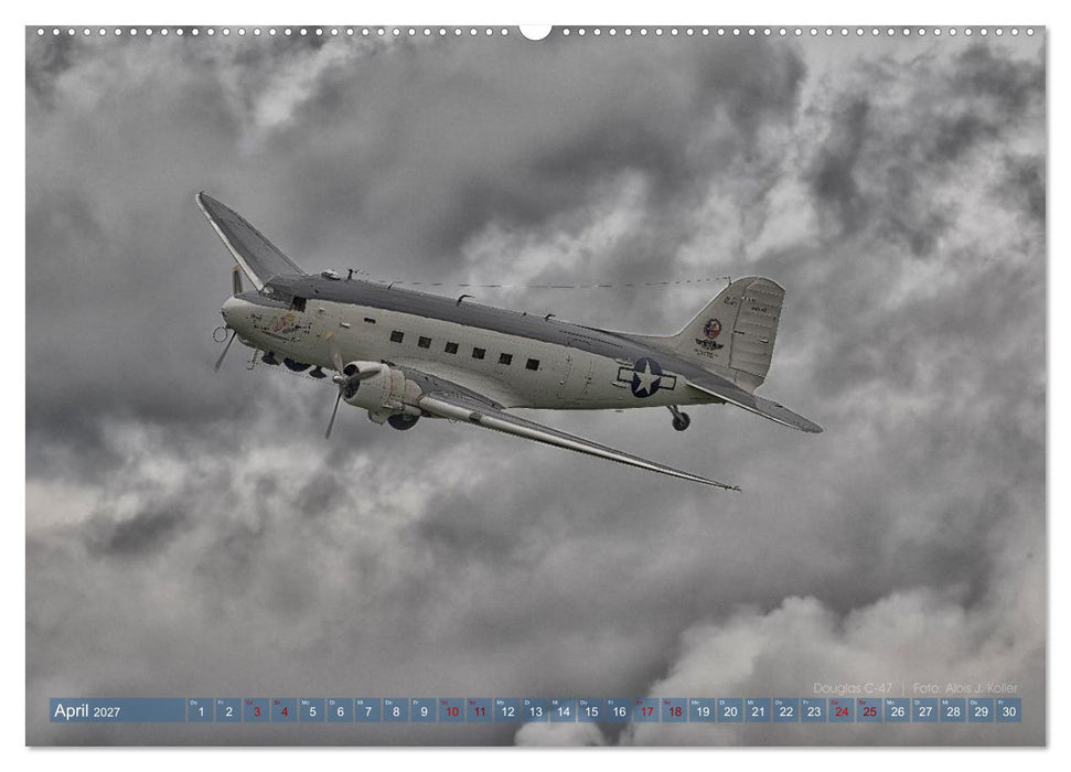 Historische Propellerflugzeuge (CALVENDO Wandkalender 2027)
