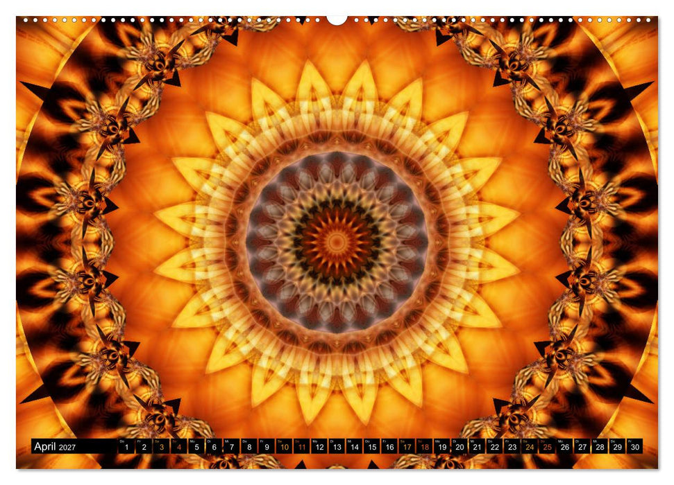 Energie - Mandalas in orange (CALVENDO Premium Wandkalender 2027)