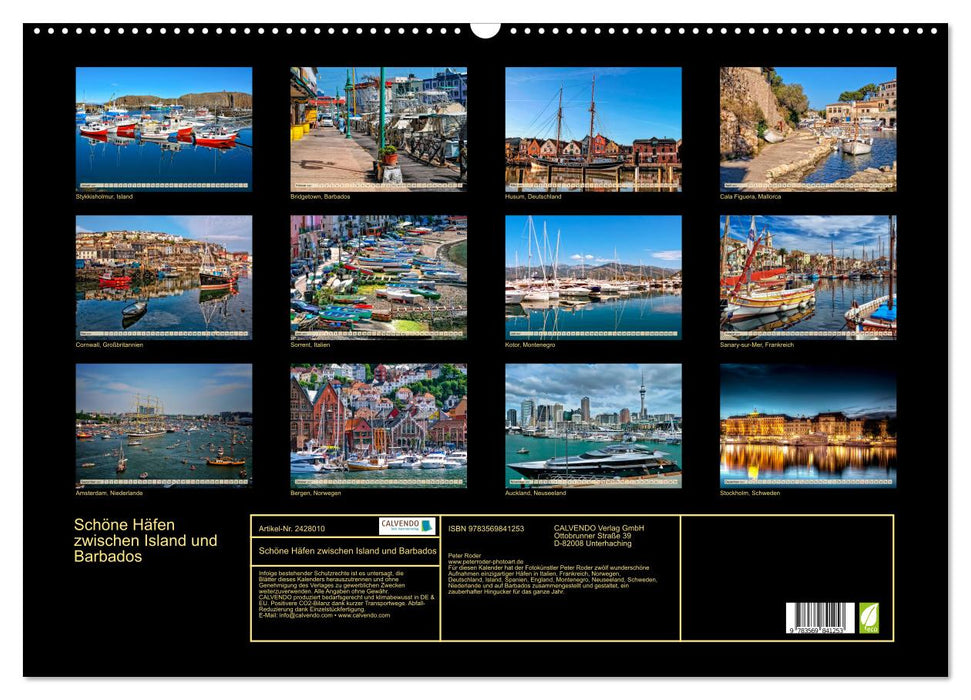 Schöne Häfen zwischen Island und Barbados (CALVENDO Wandkalender 2027)