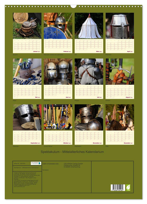 Spektakulum - Mittelalterliches Kalendarium (CALVENDO Wandkalender 2027)