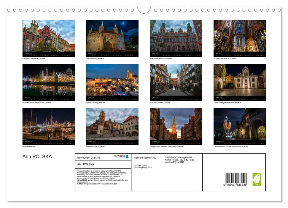 Ahh POLSKA (CALVENDO Monthly Calendar 2027)
