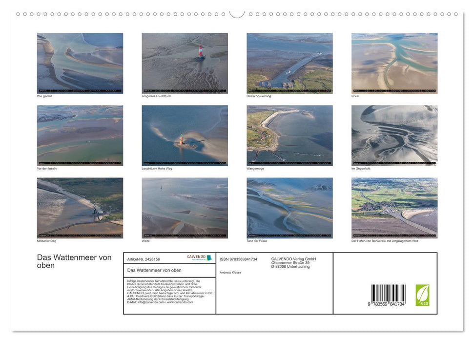 Das Wattenmeer von oben (CALVENDO Premium Wandkalender 2027)