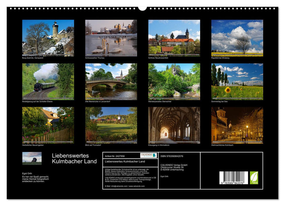 Liebenswertes Kulmbacher Land (CALVENDO Premium Wandkalender 2027)
