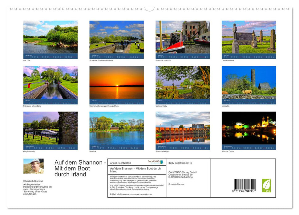 Auf dem Shannon - Mit dem Boot durch Irland (CALVENDO Premium Wandkalender 2027)