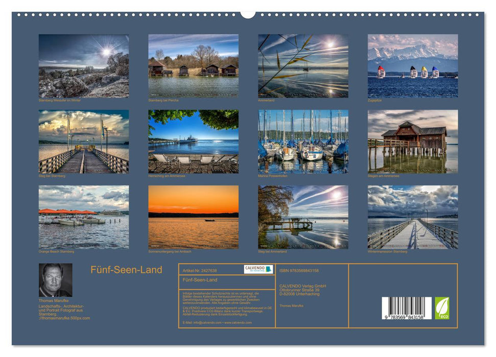 Fünf-Seen-Land (CALVENDO Premium Wandkalender 2027)