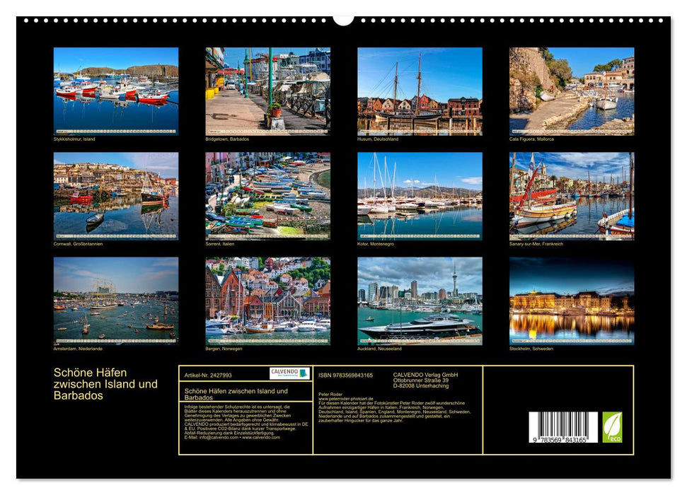 Schöne Häfen zwischen Island und Barbados (CALVENDO Premium Wandkalender 2027)