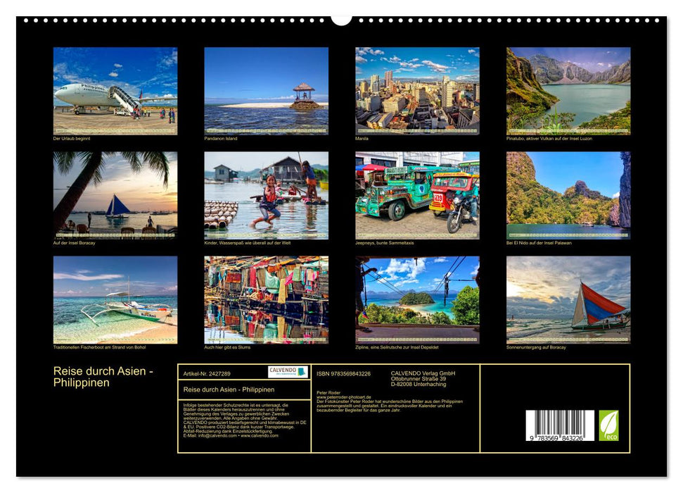 Reise durch Asien - Philippinen (CALVENDO Premium Wandkalender 2027)