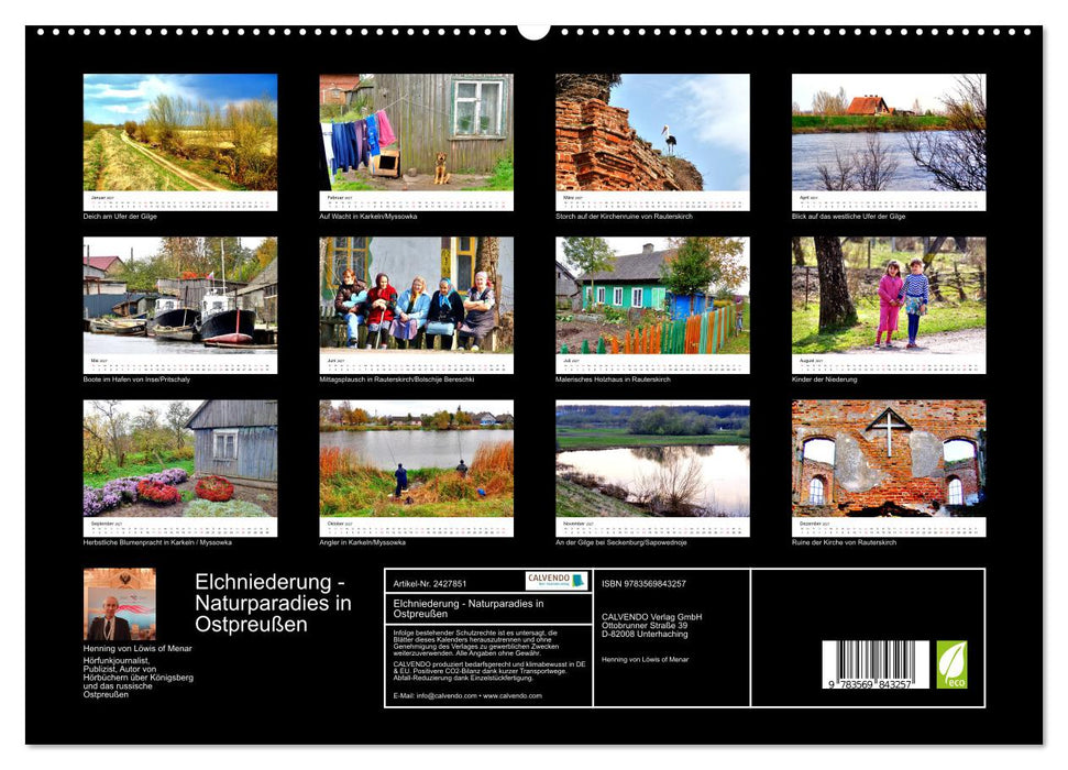 Elchniederung - Naturparadies in Ostpreußen (CALVENDO Premium Wandkalender 2027)
