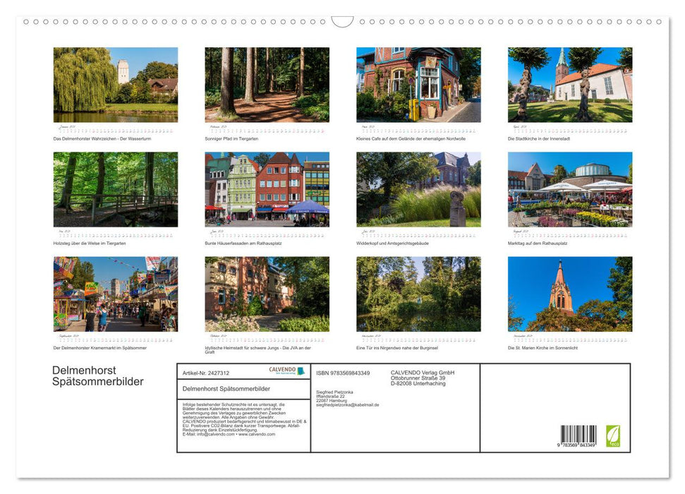 Delmenhorst Spätsommerbilder (CALVENDO Wandkalender 2027)