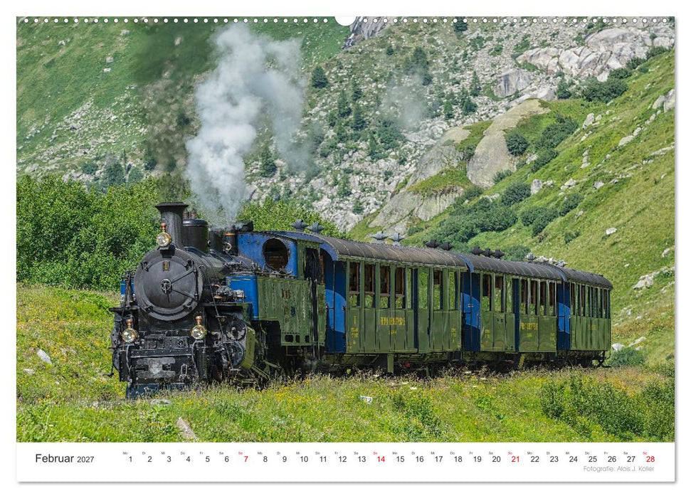 Mit Dampf am Furkapass (CALVENDO Wandkalender 2027)