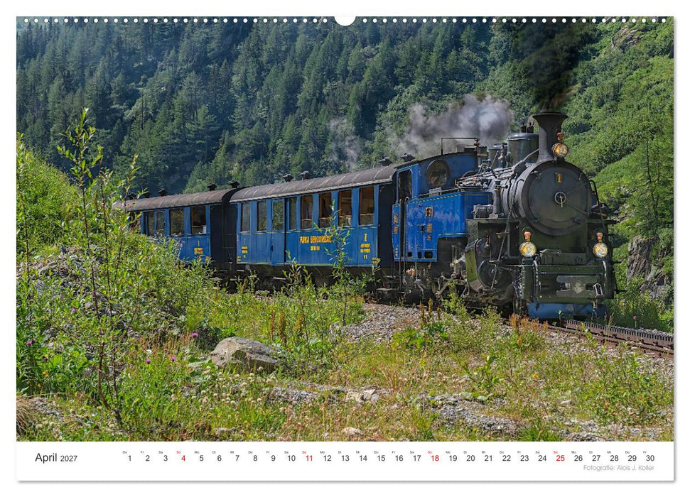 Mit Dampf am Furkapass (CALVENDO Wandkalender 2027)