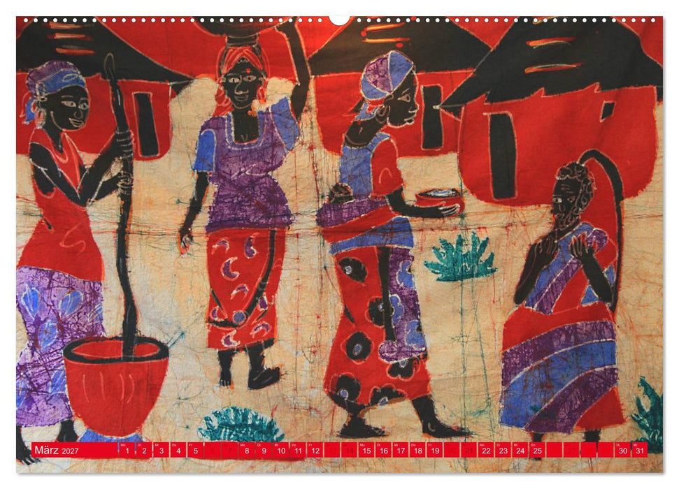 Farbenfrohes Afrika (CALVENDO Premium Wandkalender 2027)