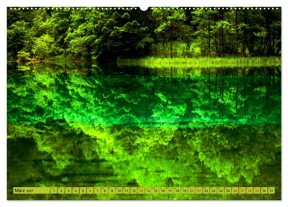 Die magischen Gewässer von Jiuzhaigou und Huanglong (CALVENDO Premium Wandkalender 2027)