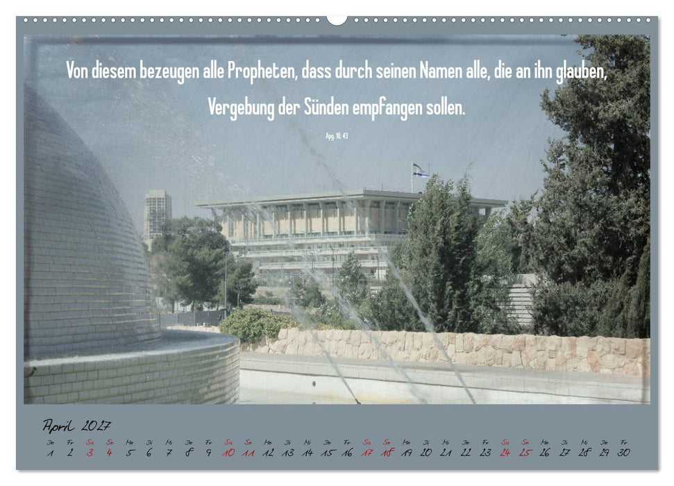 Mit der Bibel in der Hand durch das Heilige Land - Jerusalem (CALVENDO Wandkalender 2027)