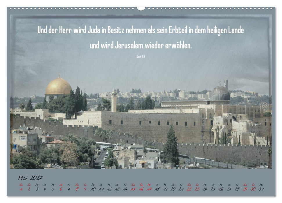 Mit der Bibel in der Hand durch das Heilige Land - Jerusalem (CALVENDO Wandkalender 2027)
