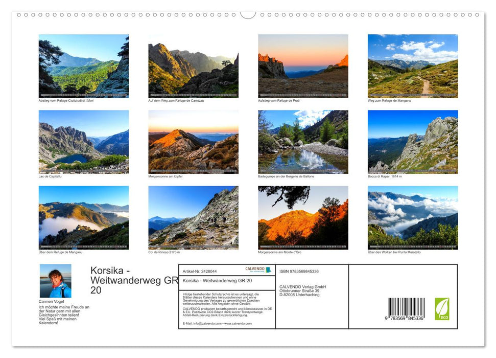 Korsika - Weitwanderweg GR 20 (CALVENDO Premium Wandkalender 2027)