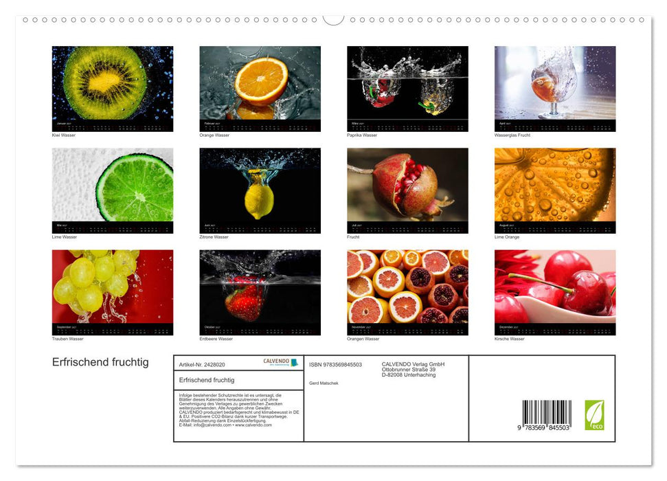 Erfrischend fruchtig (CALVENDO Premium Wandkalender 2027)