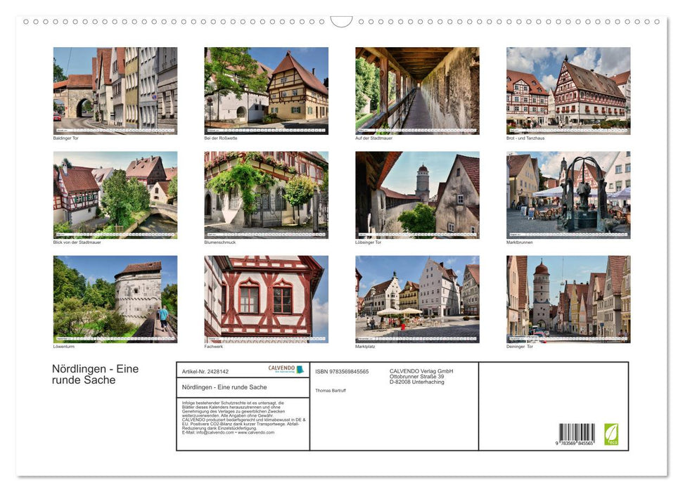 Nördlingen - Eine runde Sache (CALVENDO Wandkalender 2027)