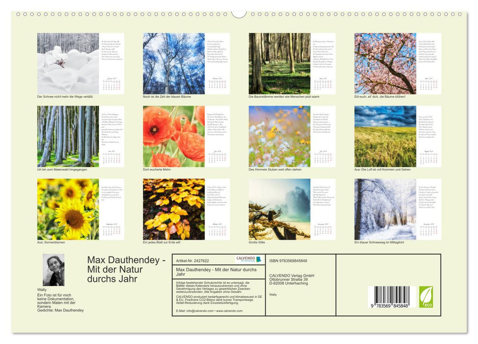 Max Dauthendey - Mit der Natur durchs Jahr (CALVENDO Premium Wandkalender 2027)