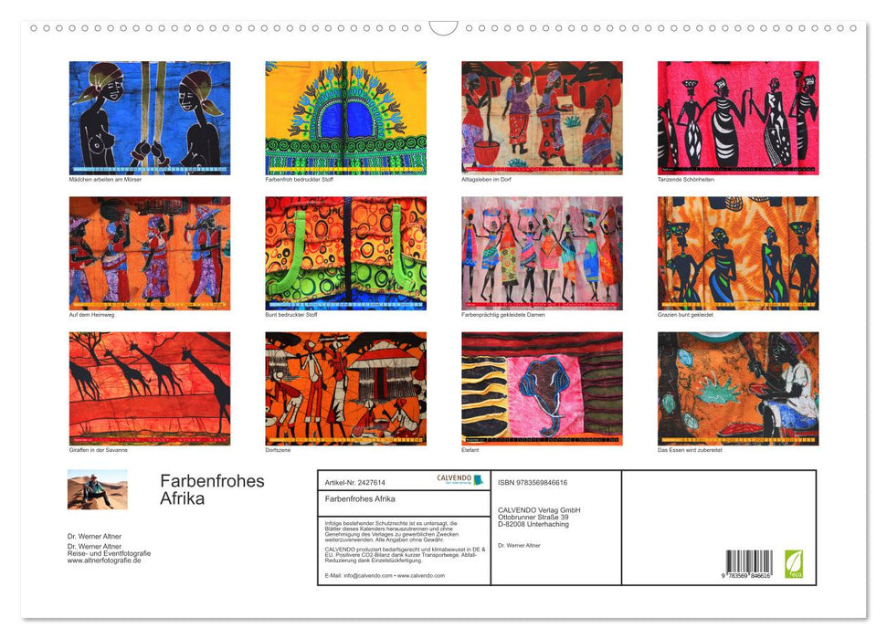 Farbenfrohes Afrika (CALVENDO Wandkalender 2027)