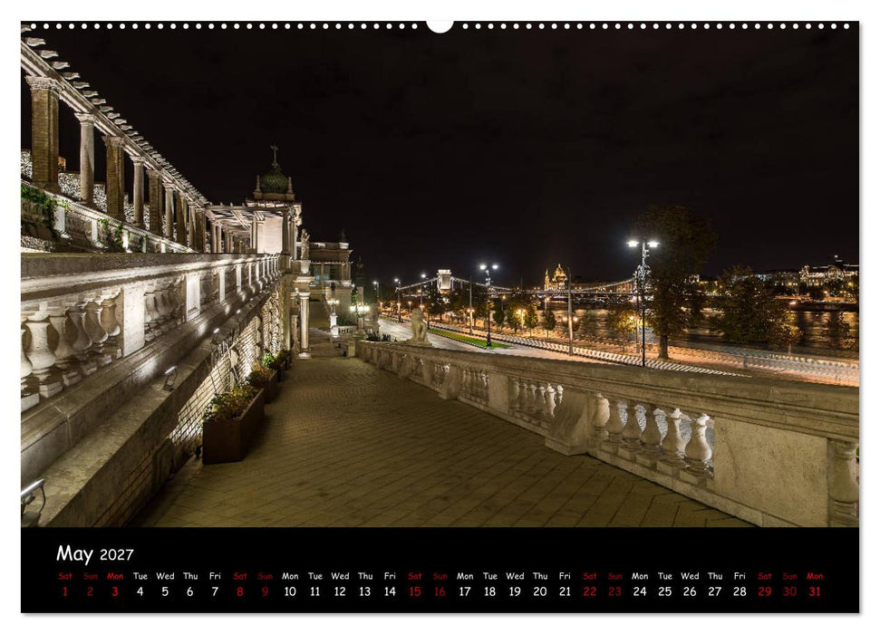 Danube River Nightlights (CALVENDO Premium-Calendar 2027)