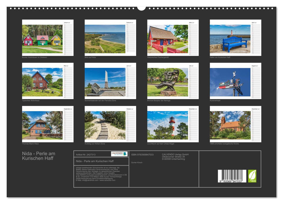 Nida - Perle am Kurischen Haff (CALVENDO Premium Wandkalender 2027)