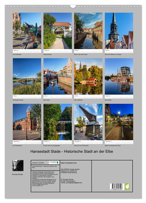 Hansestadt Stade - Historische Stadt an der Elbe (CALVENDO Wandkalender 2027)