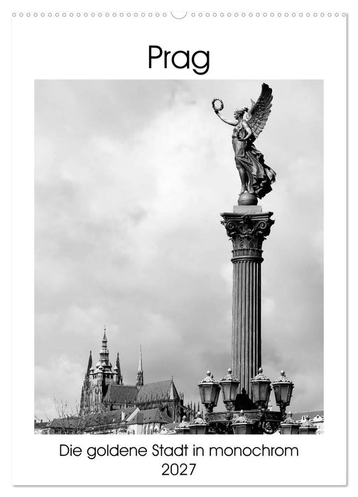 Prag - Die goldene Stadt in monochrom (CALVENDO Wandkalender 2027)
