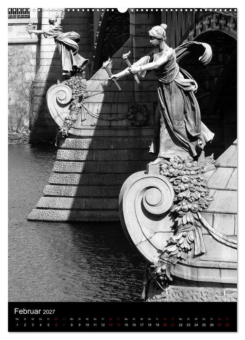Prag - Die goldene Stadt in monochrom (CALVENDO Wandkalender 2027)