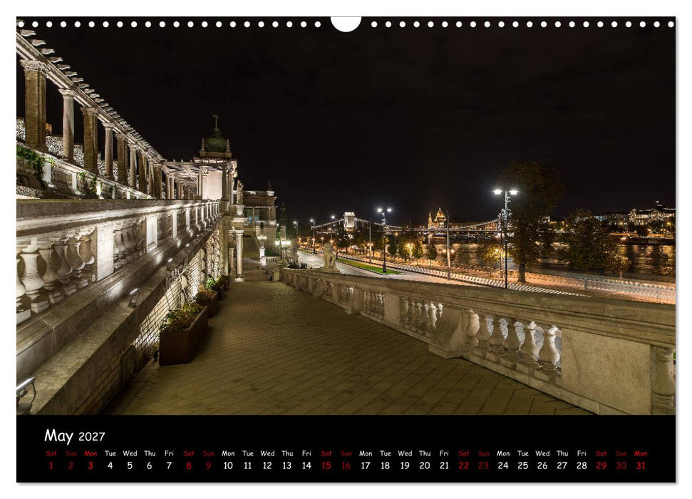Danube River Nightlights (CALVENDO Monthly Calendar 2027)