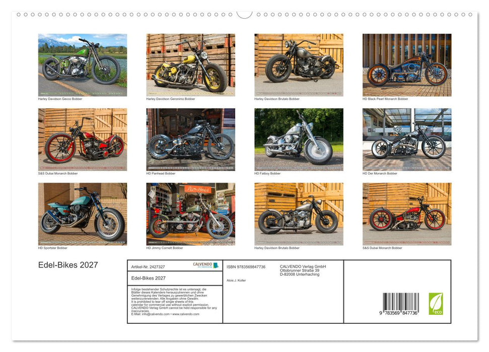 Edel-Bikes 2027 (CALVENDO Premium Wandkalender 2027)