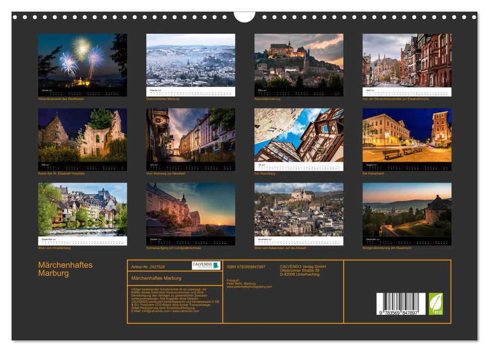 Märchenhaftes Marburg (CALVENDO Wandkalender 2027)