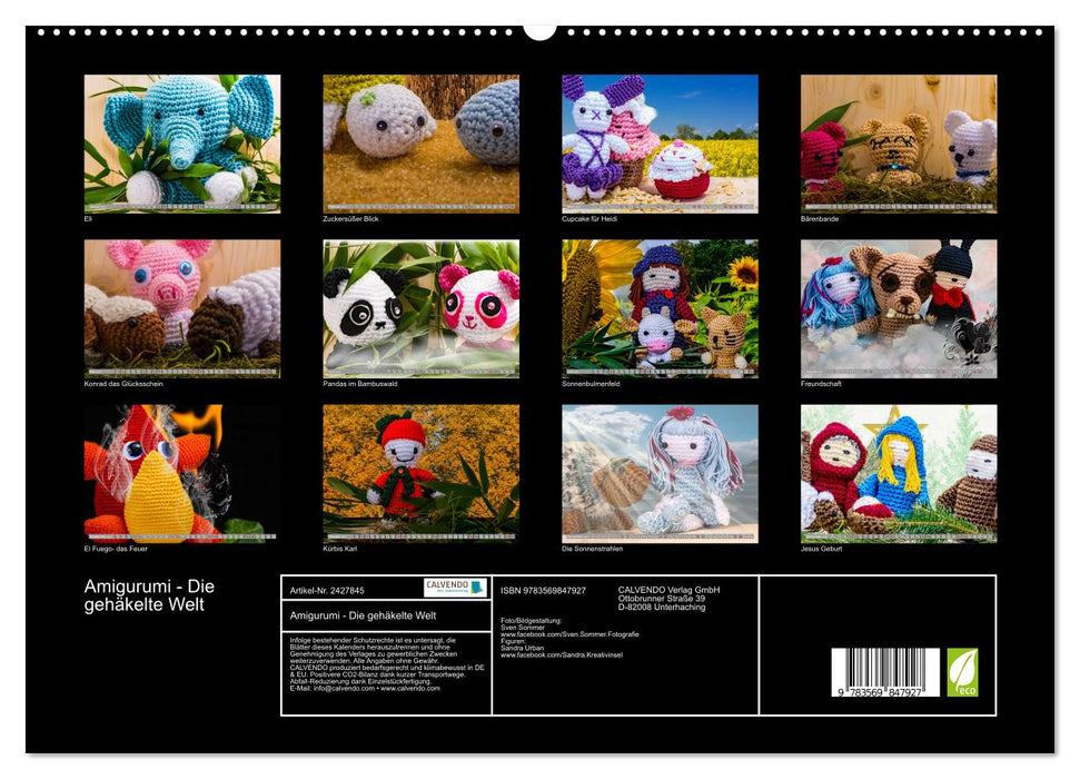 Amigurumi - Die gehäkelte Welt (CALVENDO Premium Wandkalender 2027)