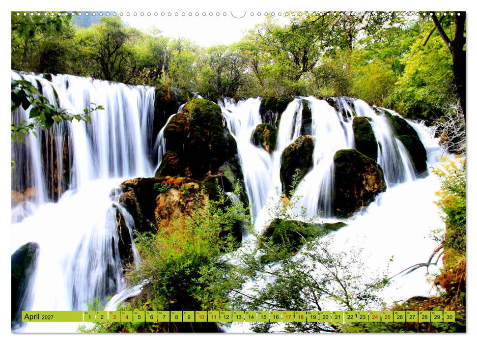 Die magischen Gewässer von Jiuzhaigou und Huanglong (CALVENDO Wandkalender 2027)