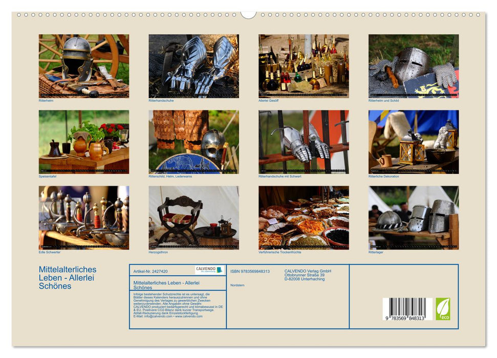 Mittelalterliches Leben - Allerlei Schönes (CALVENDO Premium Wandkalender 2027)