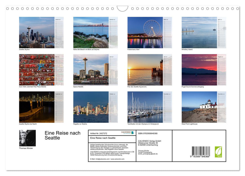 Eine Reise nach Seattle (CALVENDO Wandkalender 2027)