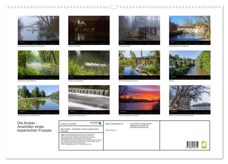 Die Amper - Ansichten eines bayerischen Flusses (CALVENDO Wandkalender 2027)