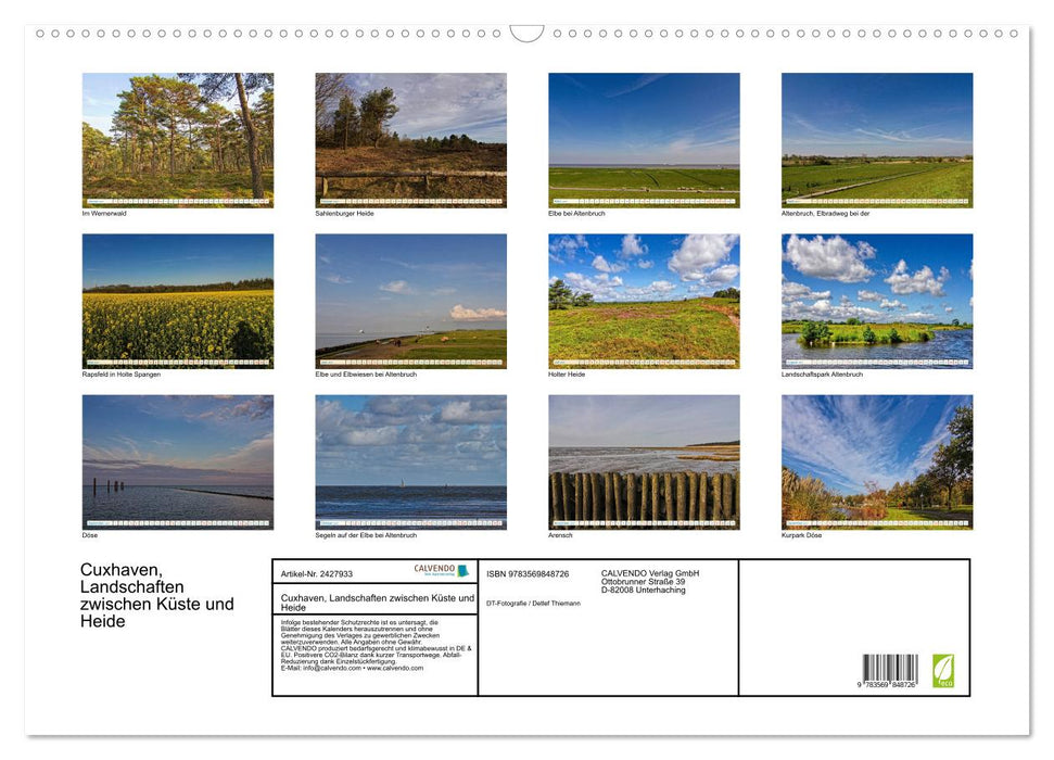 Cuxhaven, Landschaften zwischen Küste und Heide (CALVENDO Wandkalender 2027)