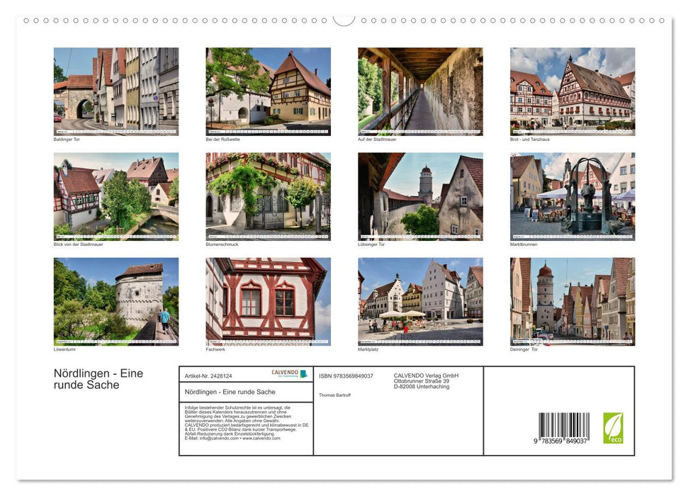 Nördlingen - Eine runde Sache (CALVENDO Premium Wandkalender 2027)