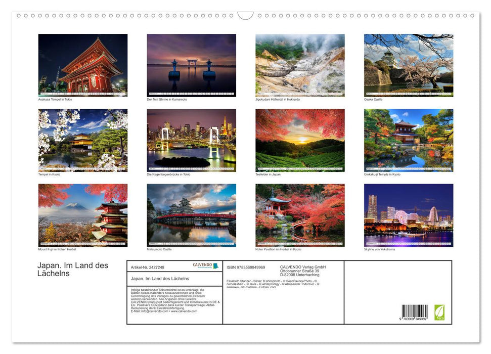 Japan. Im Land des Lächelns (CALVENDO Wandkalender 2027)