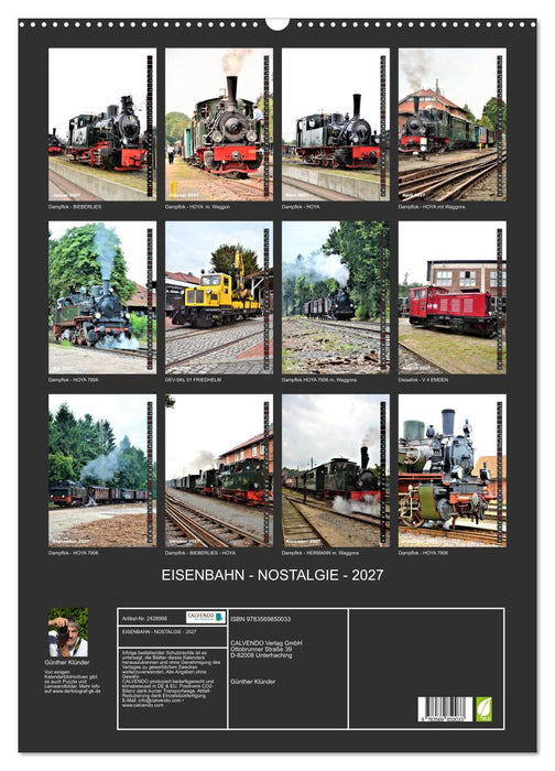 EISENBAHN - NOSTALGIE - 2027 (CALVENDO Wandkalender 2027)