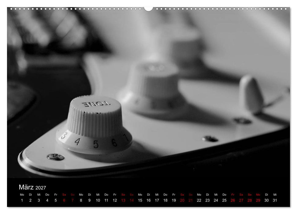 Regelwerke - Details alter E-Gitarren (CALVENDO Premium Wandkalender 2027)