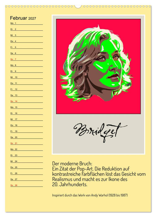 Wandelbar: Ein Gesicht in zwölf Epochen (CALVENDO Wandkalender 2027)