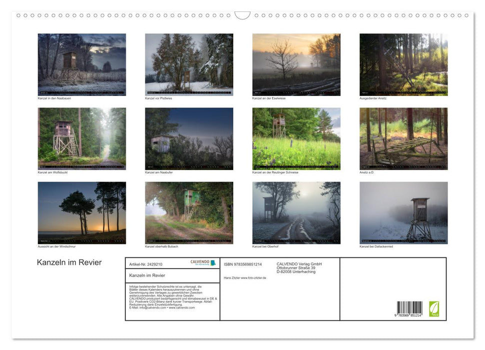 Kanzeln im Revier (CALVENDO Wandkalender 2027)